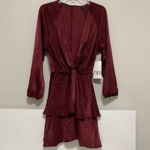 Deep V-neck Mini Dress